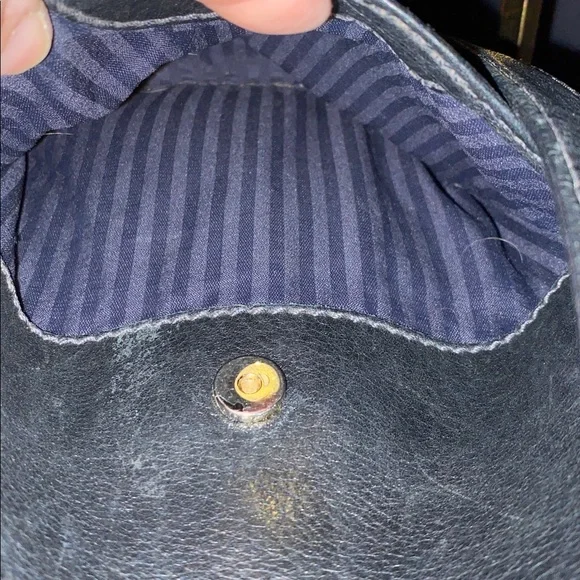 Vintage Coach Sonoma Drawstring Black Pebbled Leather Bucket Shoulder Bag - Picture 9 of 11